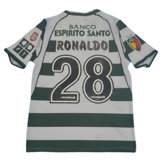 Camisa Sporting Home 01/02 - Versão Retrô "Cristiano Ronaldo" Nº 28
