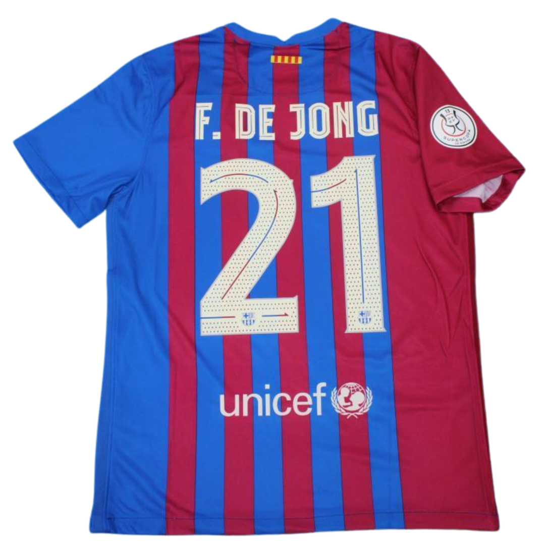 Camisa Barcelona Home 21/22 - Versão Retrô "F. De Jong" Nº 21