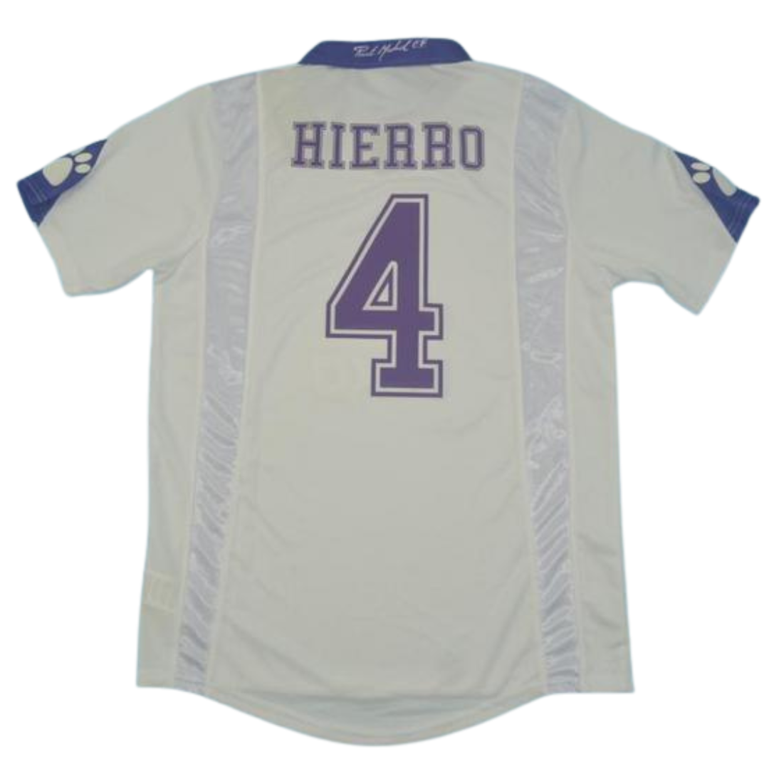 Camisa Real Madrid Home 97/98 - Versão Retrô "Hierro" Nº 4