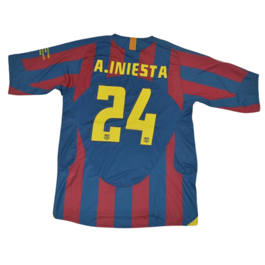 Camisa Barcelona Home 2006 - Versão Retrô "A.Iniesta" Nº 24