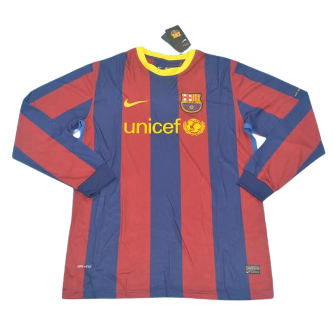 Camisa Barcelona Manga Longa Home 10/11 - Versão Retrô