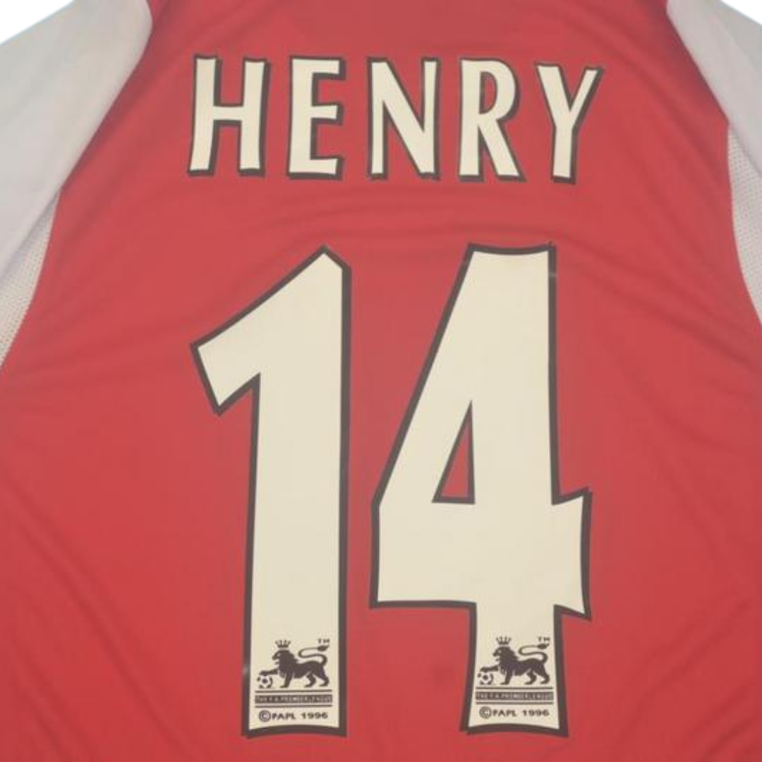 Camisa Arsenal Manga Longa 02/04 - Versão Retrô "Henry" Nº 14