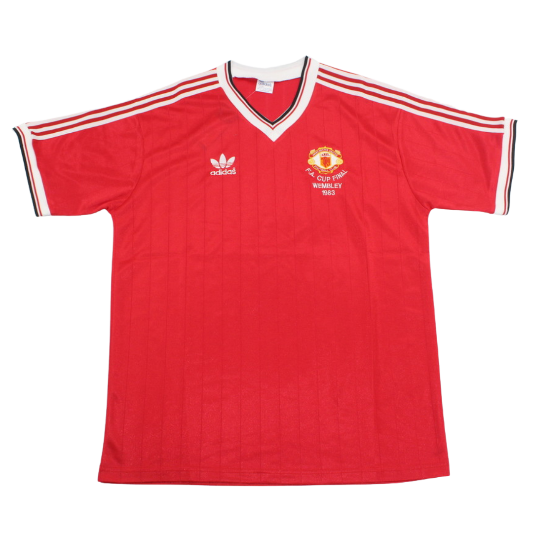 Camisa Manchester United FA Final Cup 1983  - Versão Retrô