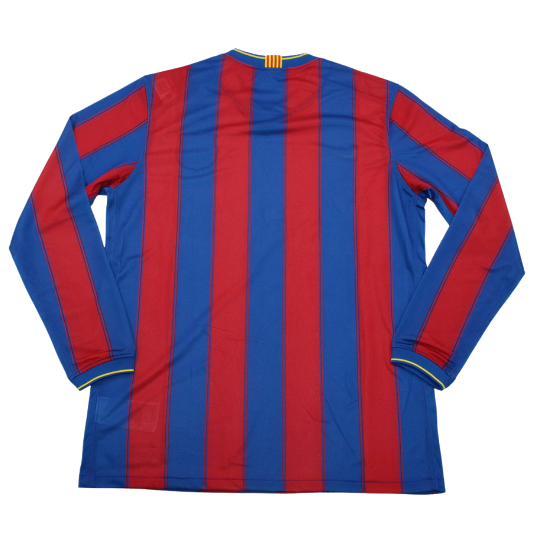 Camisa Barcelona Manga Longa Home 09/10 - Versão Retrô