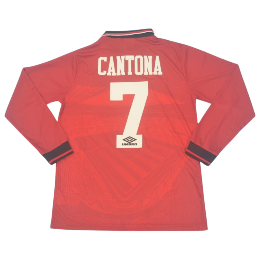 Camisa Manchester United Manga Longa 94/96 - Versão Retrô "Cantona" Nº 7