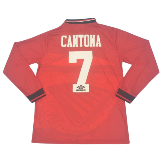 Camisa Manchester United Manga Longa 94/96 - Versão Retrô "Cantona" Nº 7