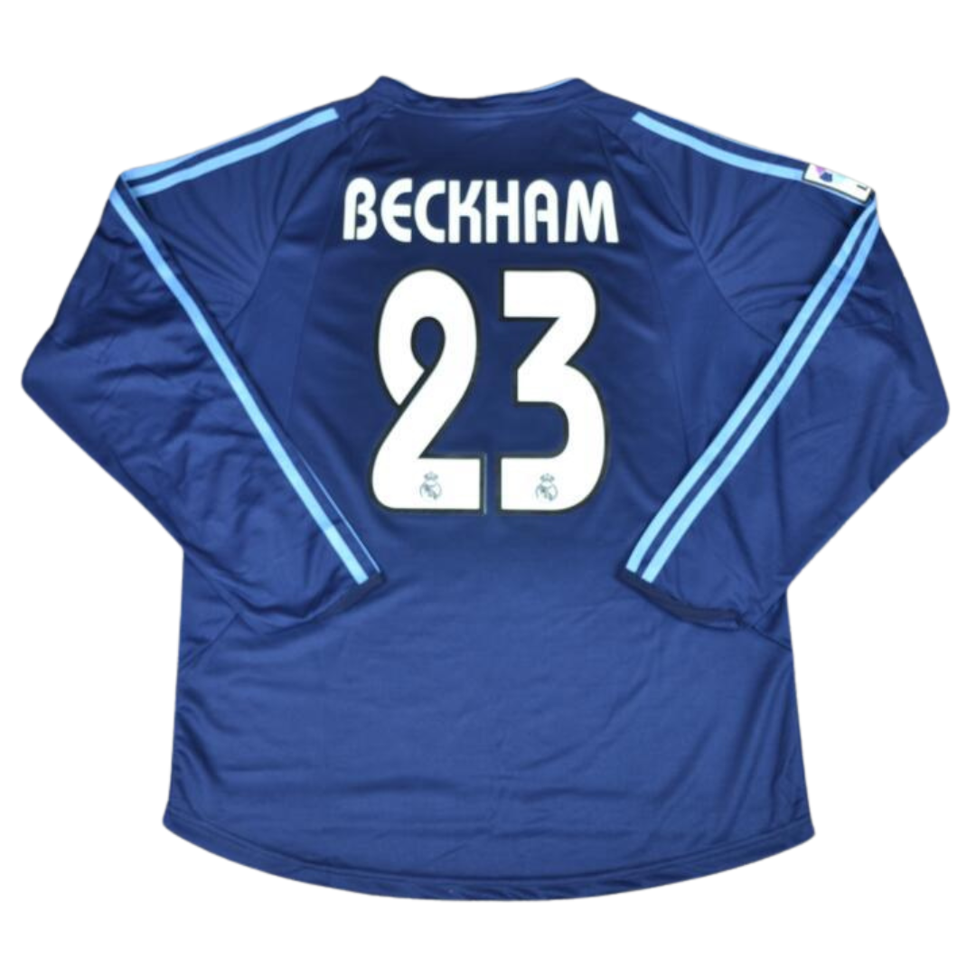 Camisa Real Madrid Manga Longa 03/04 - Versão Retrô "Beckham" Nº 23