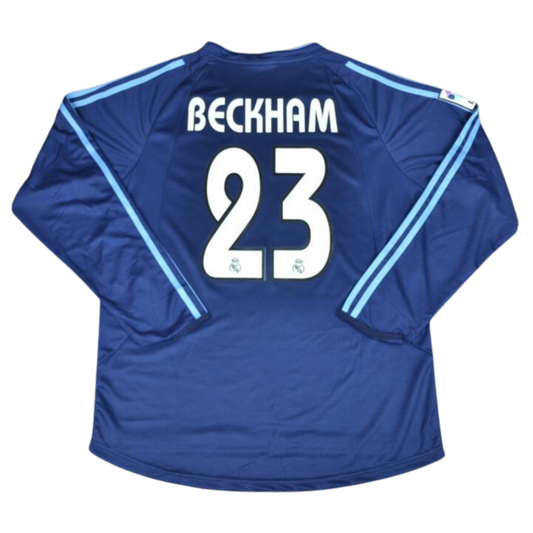 Camisa Real Madrid Manga Longa 03/04 - Versão Retrô "Beckham" Nº 23