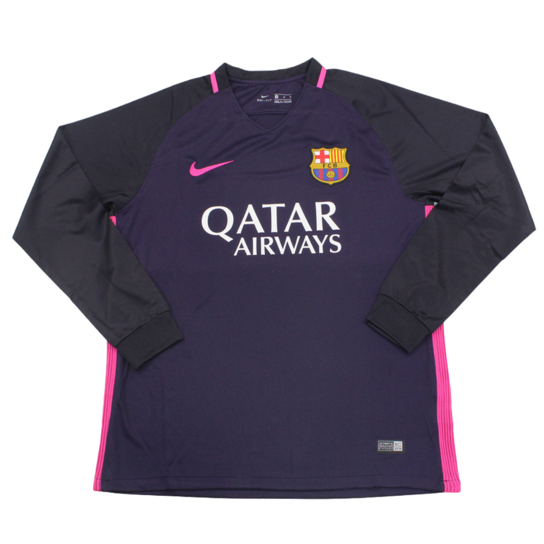 Camisa Barcelona Manga Longa Away 16/17 - Versão Retrô