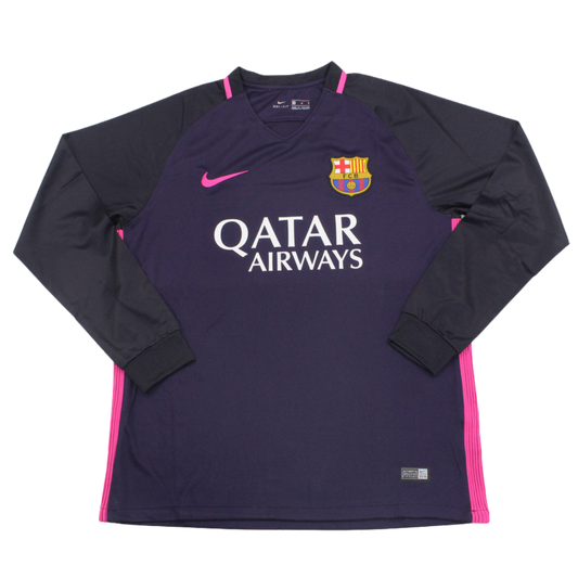 Camisa Barcelona Manga Longa Away 16/17 - Versão Retrô