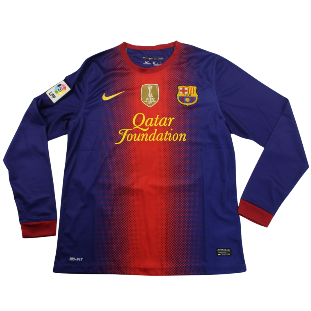 Camisa Barcelona Manga Longa 12/13 - Versão Retrô "Messi" Nº 10