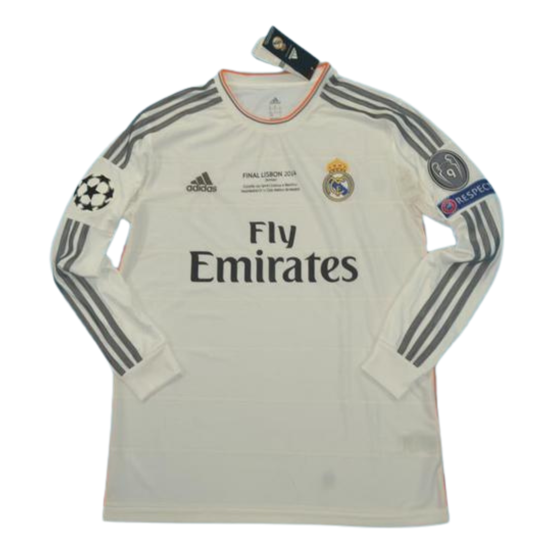 Camisa Real Madrid Manga Longa 13/14 - Versão Retrô "Sergio Ramos" Nº 4