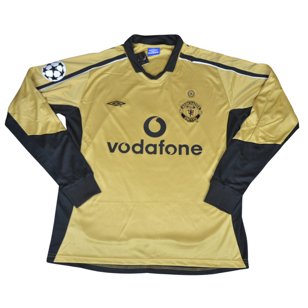 Camisa Manchester United Manga Longa 01/02 - Versão Retrô "Beckham" Nº 7