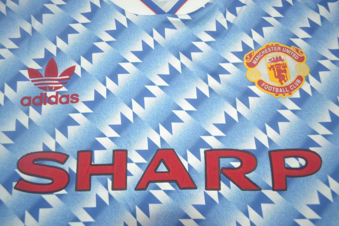 Camisa Manchester United Manga Longa 90/92 - Versão Retrô