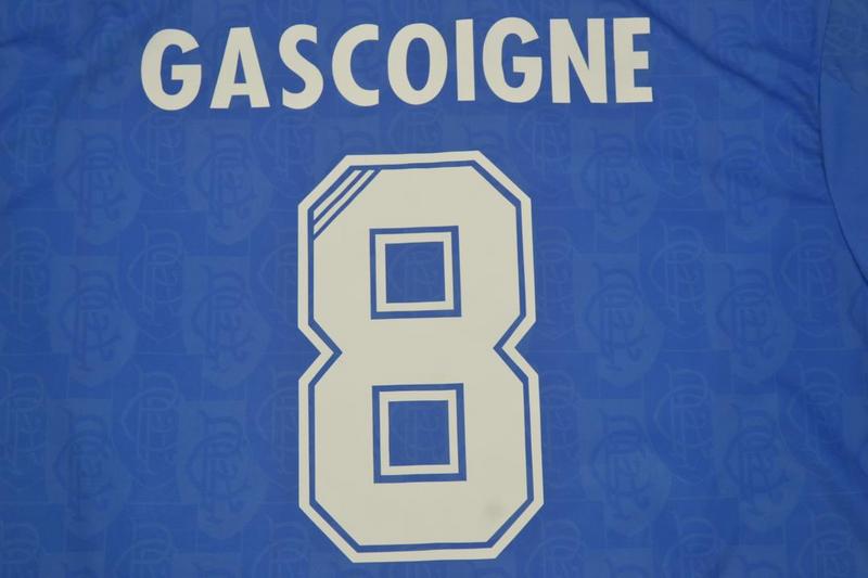 Camisa Rangers Home 96/97 - Versão Retrô "Gascoigne" Nº 8