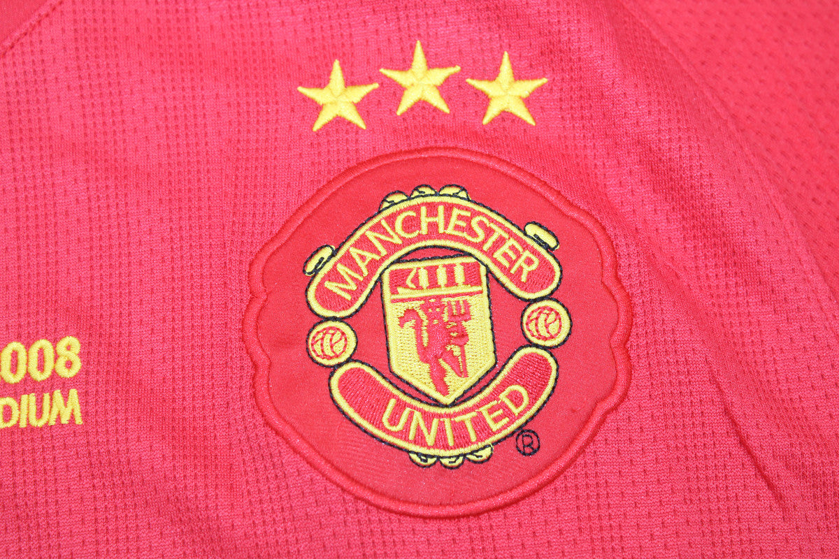 Camisa Manchester United UCL Final 3 Estrelas 07/08 - Versão Retrô