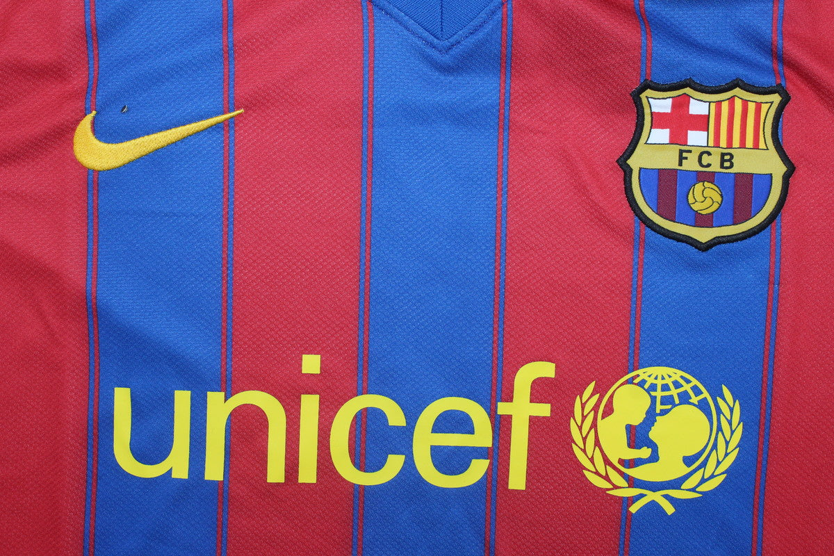 Camisa Barcelona Manga Longa Home 09/10 - Versão Retrô