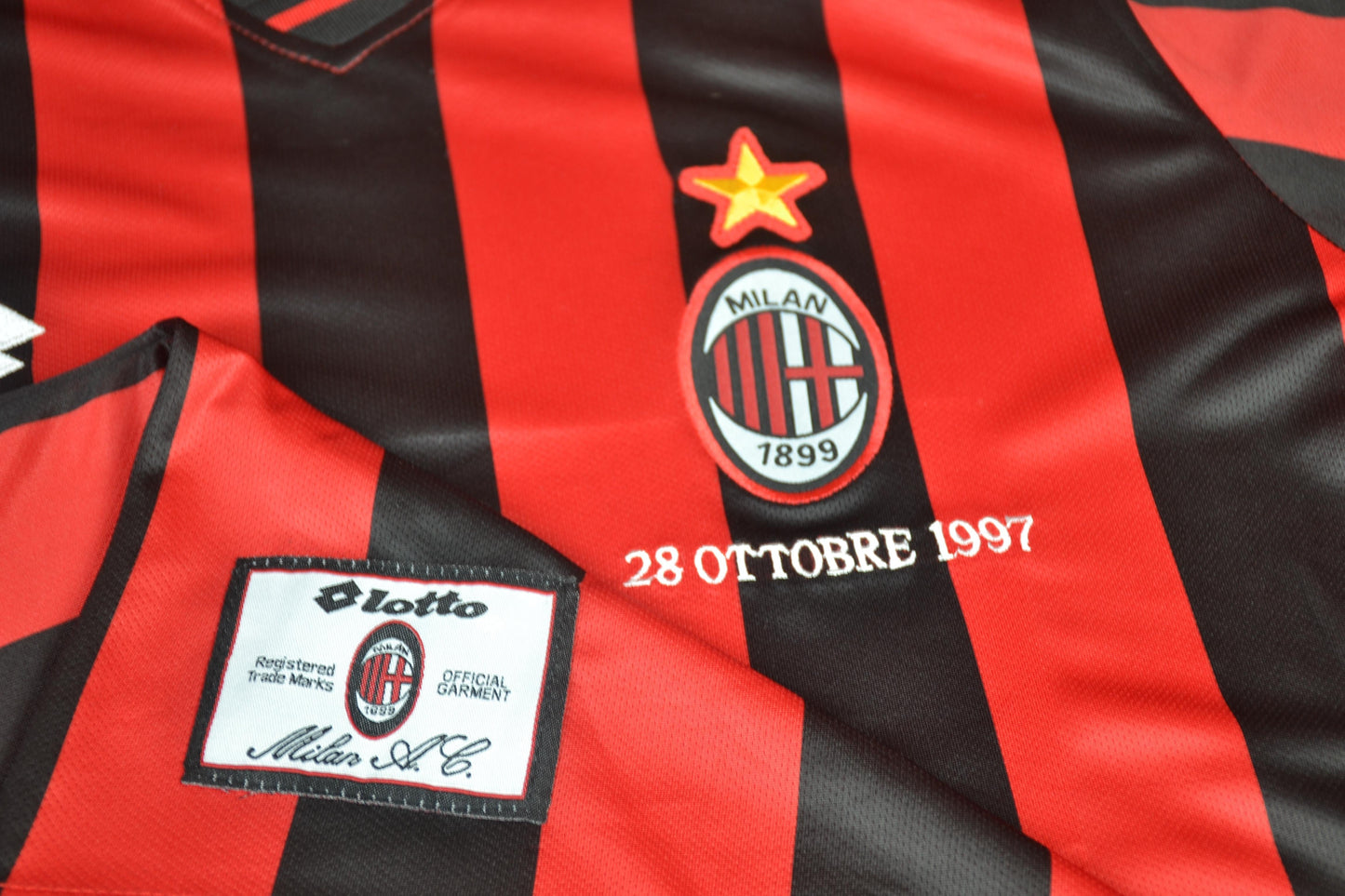 Camisa Milan Manga Longa 97/98 - Versão Retrô "Baresi" Nº 6