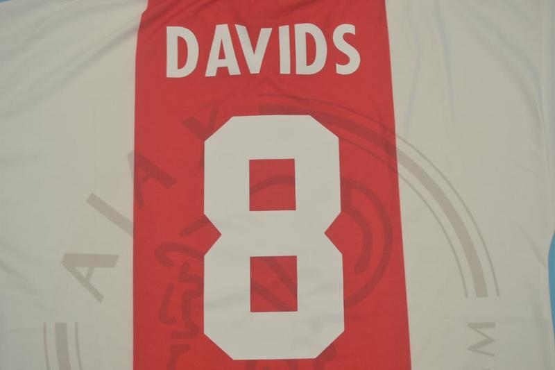 Camisa Ajax Home 95/96 - Versão Retrô "Davids" Nº 8
