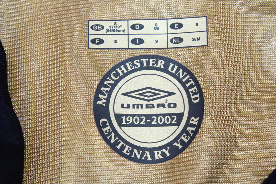 Camisa Manchester United Manga Longa Away 01/02 - Versão Retrô