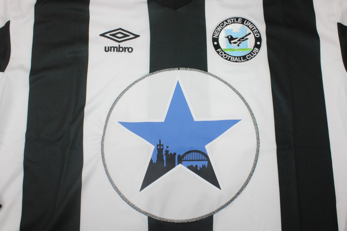 Camisa Newcastle United Manga Longa Home 80/82 - Versão Retrô