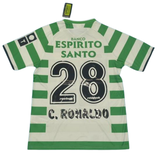 Camisa Sporting Home 02/03 - Versão Retrô "Cristiano Ronaldo" Nº 28