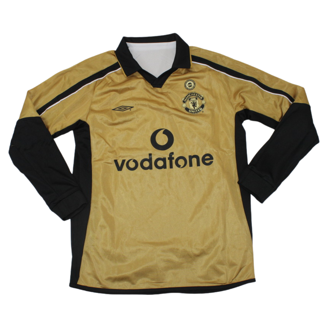 Camisa Manchester United Manga Longa Away 01/02 - Versão Retrô