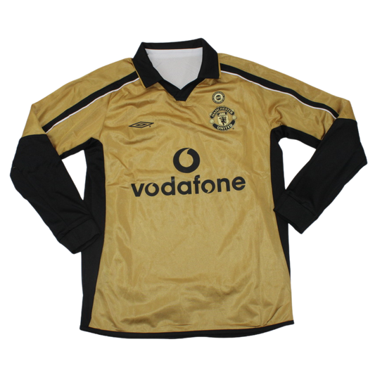 Camisa Manchester United Manga Longa Away 01/02 - Versão Retrô
