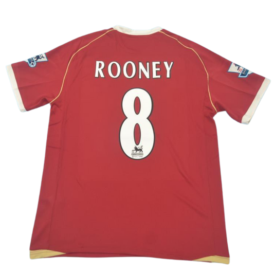 Camisa Manchester United Home 06/07 - Versão Retrô "Rooney" Nº 8
