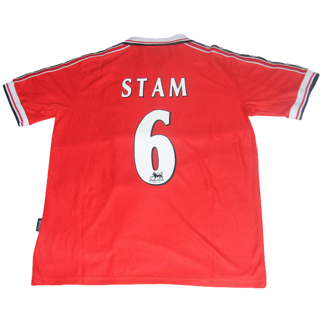 Camisa Manchester United Home 98/99 - Versão Retrô "Stam" Nº 6
