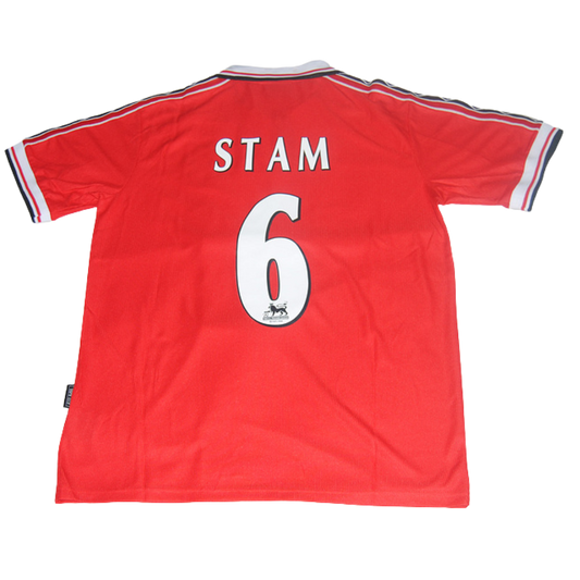 Camisa Manchester United Home 98/99 - Versão Retrô "Stam" Nº 6