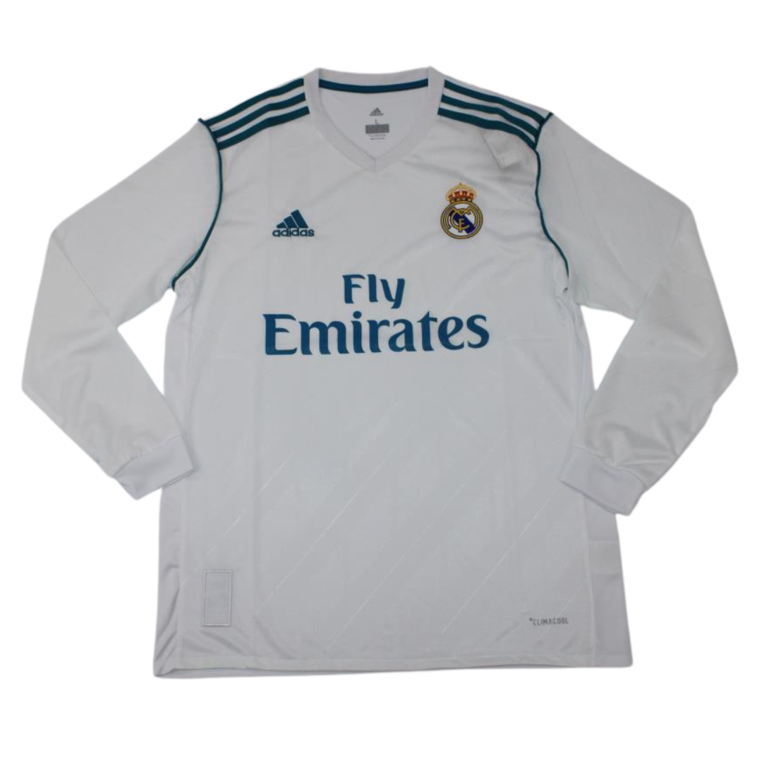 Camisa Real Madrid Manga Longa Home 17/18 - Versão Retrô