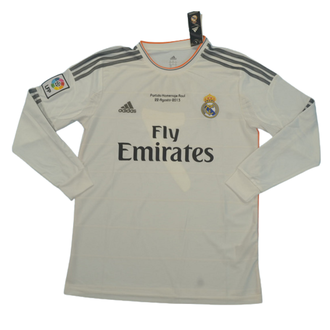 Camisa Real Madrid Manga Longa 13/14 - Versão Retrô "Raúl" Nº 7