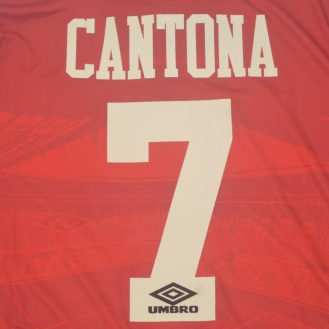 Camisa Manchester United Manga Longa 94/96 - Versão Retrô "Cantona" Nº 7