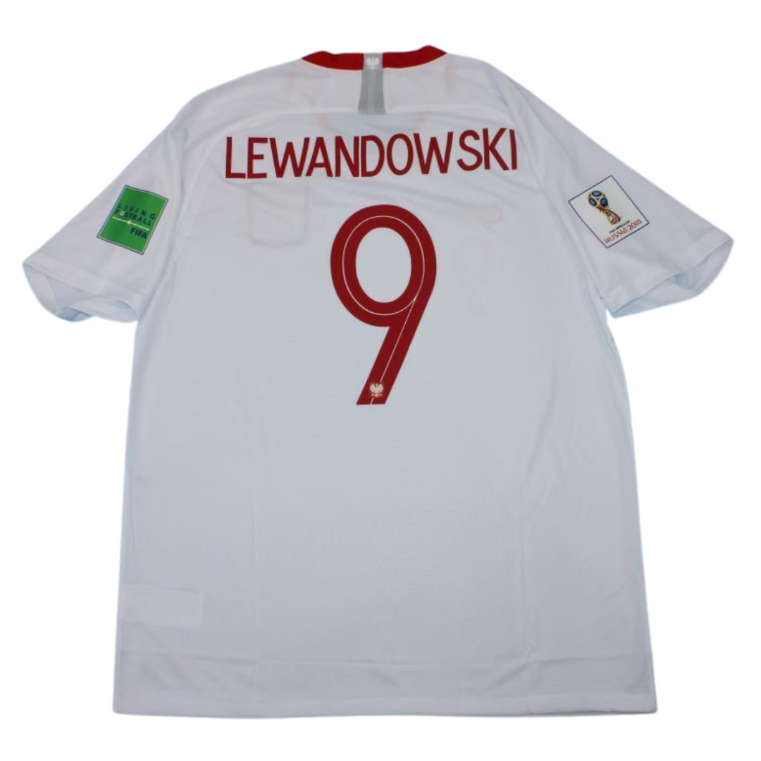 Camisa Polônia Copa do Mundo Home 2018 - Versão Retrô "Lewandowski" N° 9