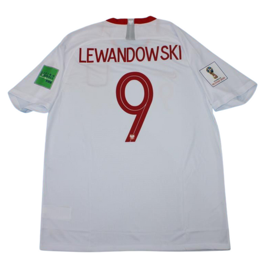Camisa Polônia Copa do Mundo Home 2018 - Versão Retrô "Lewandowski" N° 9