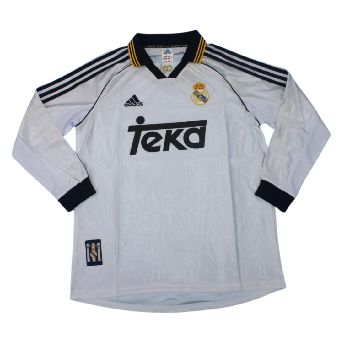 Camisa Real Madrid Manga Longa Home 98/00 - Versão Retrô