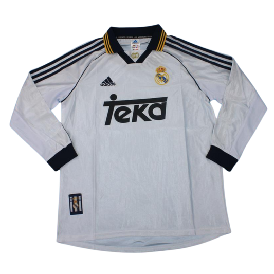 Camisa Real Madrid Manga Longa Home 98/00 - Versão Retrô