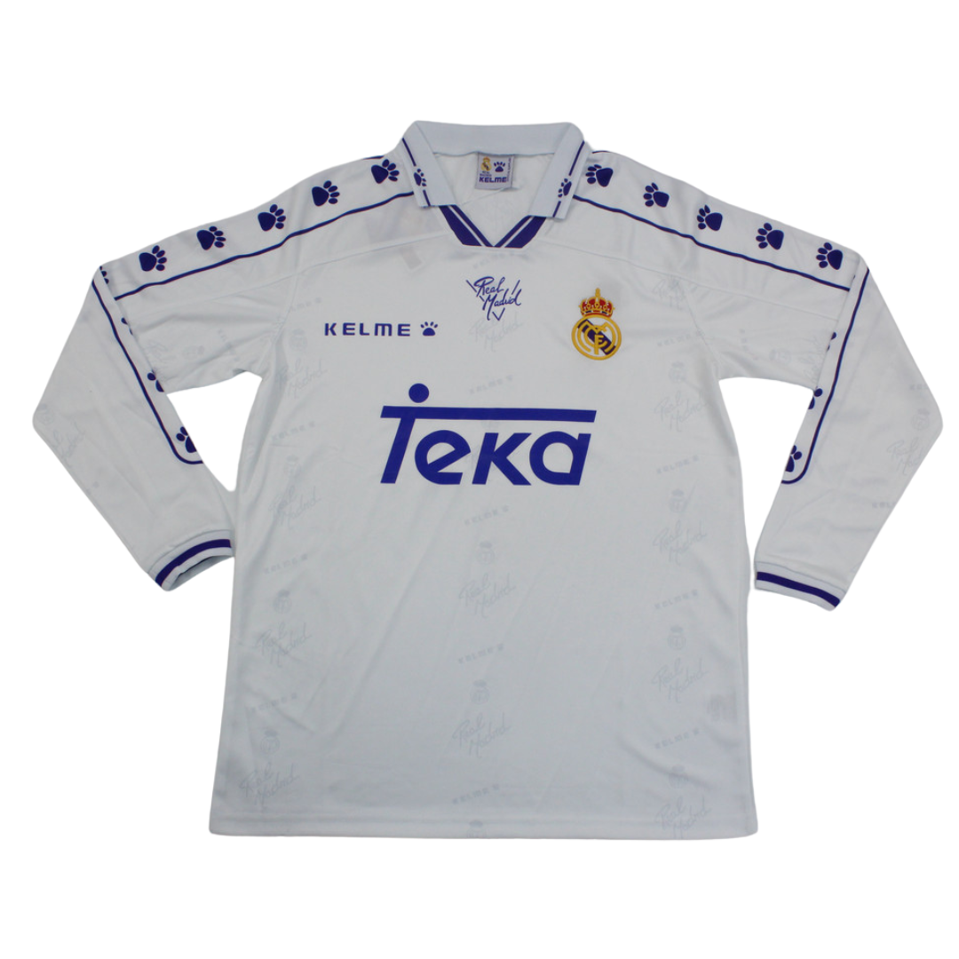 Camisa Real Madrid Manga Longa Home 94/96 - Versão Retrô