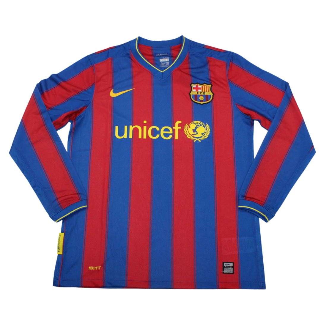 Camisa Barcelona Manga Longa Home 09/10 - Versão Retrô