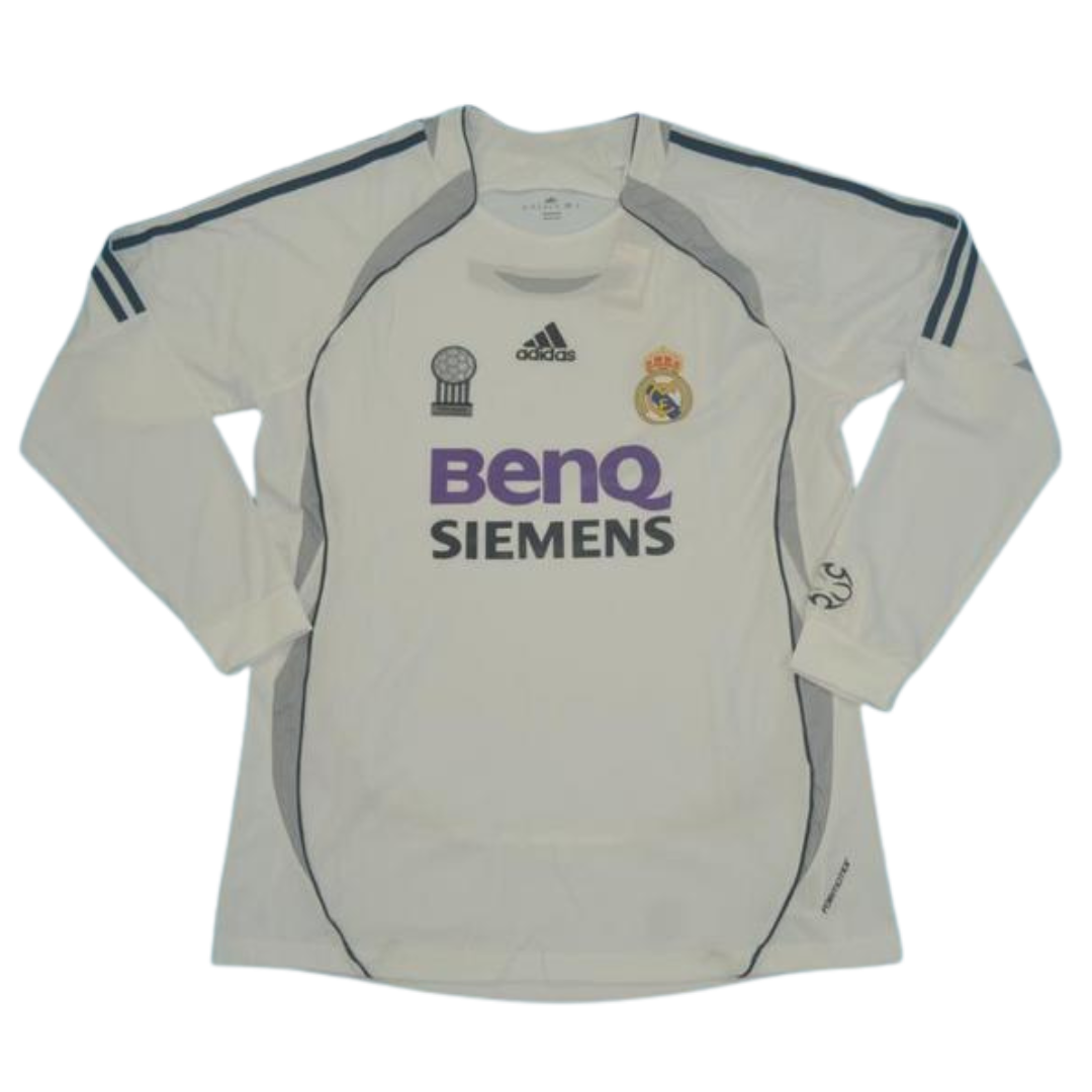 Camisa Real Madrid Manga Longa Home 06/07 - Versão Retrô
