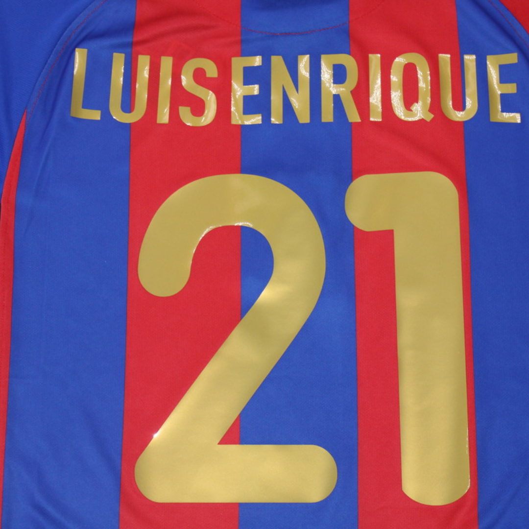 Camisa Barcelona Home 01/02 - Versão Retrô "Luis Enrique" Nº 21