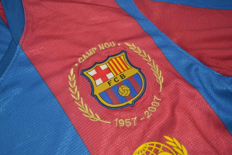Camisa Barcelona Manga Longa Home 07/08 - Versão Retrô