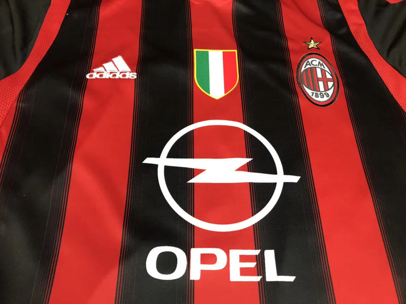 Camisa Retrô Milan Home UCL Versão 04/05 "Shevchenko" N°.7