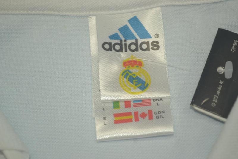 Camisa Real Madrid Manga Longa Home 01/02 - Versão Retrô