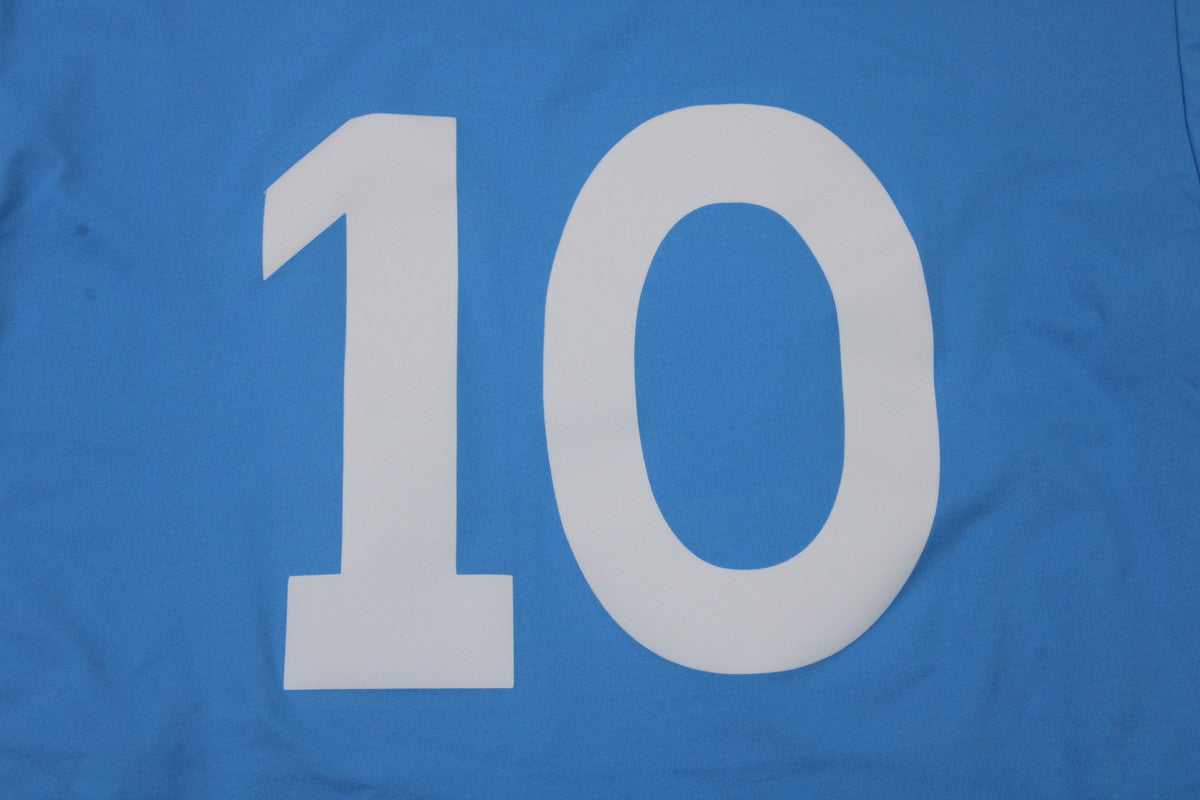 Camisa Napoli Manga Longa Home 86/87 - Versão Retrô Nº 10
