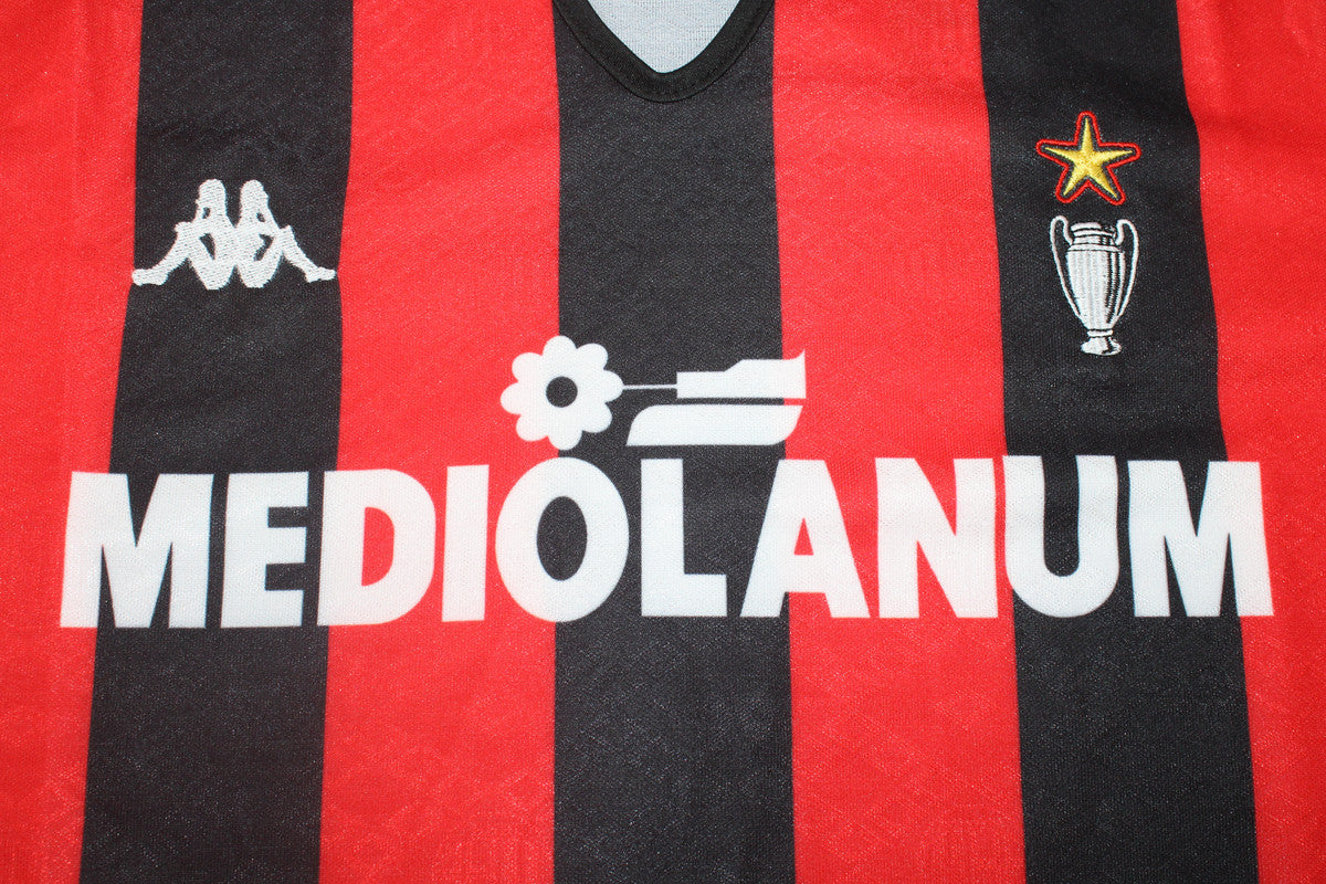 Camisa Milan Manga Longa Home 89/90 - Versão Retrô