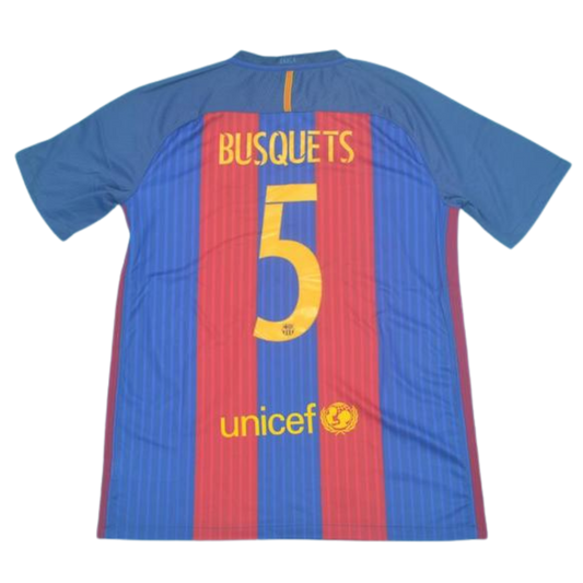 Camisa Barcelona Home 16/17 - Versão Retrô "Busquets" Nº 5