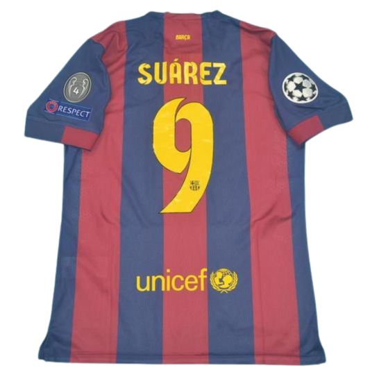 Camisa Barcelona Home 14/15 - Versão Retrô "Suárez" Nº 9