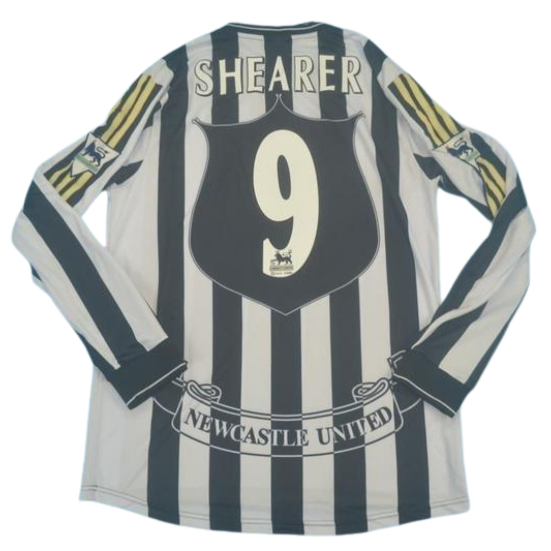 Camisa Newcastle United Manga Longa 97/99 - Versão Retrô "Shearer" Nº 9